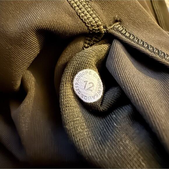 LULULEMON Womens Olive Green Leggings Pants Size 12 - Picture 6 of 6